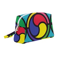 Colors Patterns Scales Geometry Wristlet Pouch Bag (medium)