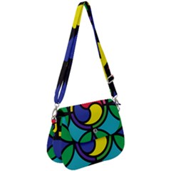 Colors Patterns Scales Geometry Saddle Handbag