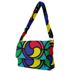 Colors Patterns Scales Geometry Full Print Messenger Bag (l)