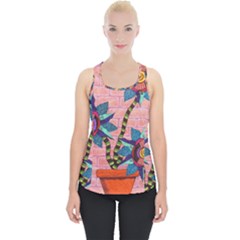 Brick Wall Flower Pot In Color Piece Up Tank Top by okhismakingart