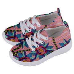 Brick Wall Flower Pot In Color Kids  Lightweight Sports Shoes by okhismakingart