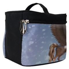 Merry Christmas, Funny Pegasus With Penguin Make Up Travel Bag (small) by FantasyWorld7