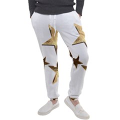 Stars Faux Gold Elegant Starry Festive Christmas Pattern Men s Jogger Sweatpants by yoursparklingshop