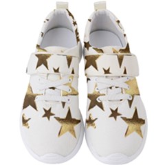 Stars Faux Gold Elegant Starry Festive Christmas Pattern Men s Velcro Strap Shoes by yoursparklingshop