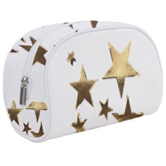 Stars Faux Gold Elegant Starry Festive Christmas Pattern Makeup Case (medium) by yoursparklingshop