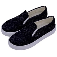 Elegant Black And White Design Kids  Canvas Slip Ons by yoursparklingshop