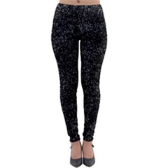 Elegant Black And White Design Lightweight Velour Leggings