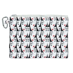 Cartoon Style Asian Woman Portrait Collage Pattern Canvas Cosmetic Bag (xl) by dflcprintsclothing