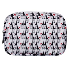 Cartoon Style Asian Woman Portrait Collage Pattern Make Up Pouch (small) by dflcprintsclothing