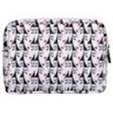 Cartoon Style Asian Woman Portrait Collage Pattern Make Up Pouch (Medium) View2