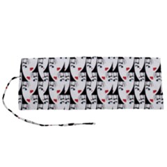 Cartoon Style Asian Woman Portrait Collage Pattern Roll Up Canvas Pencil Holder (s) by dflcprintsclothing