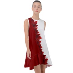 Canada Maple Leaf Dresses Frill Swing Dress