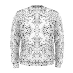 Black And White Decorative Ornate Pattern Men s Sweatshirt by dflcprintsclothing