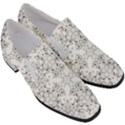 Black And White Decorative Ornate Pattern Women Slip On Heel Loafers View3