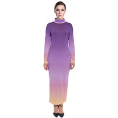 Sunset Evening Shades Turtleneck Maxi Dress by designsbymallika