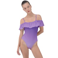 Sunset Evening Shades Frill Detail One Piece Swimsuit