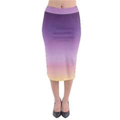 Sunset Evening Shades Midi Pencil Skirt by designsbymallika