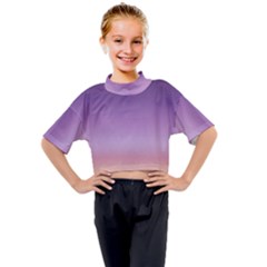 Sunset Evening Shades Kids Mock Neck Tee