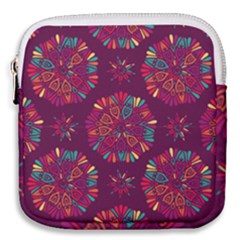 Circle Pattern Mini Square Pouch by designsbymallika