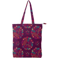 Circle Pattern Double Zip Up Tote Bag by designsbymallika