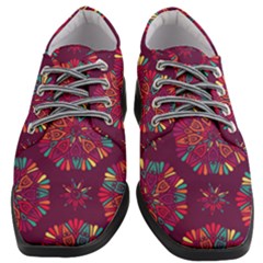 Circle Pattern Women Heeled Oxford Shoes