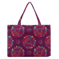 Circle Pattern Zipper Medium Tote Bag by designsbymallika