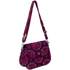 Circle Pattern Saddle Handbag