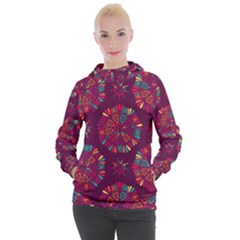 Circle Pattern Women s Hooded Pullover