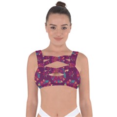 Circle Pattern Bandaged Up Bikini Top by designsbymallika