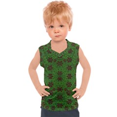 Rose Stars So Beautiful On Green Kids  Sport Tank Top