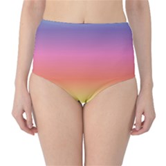 Rainbow Shades Classic High-waist Bikini Bottoms by designsbymallika