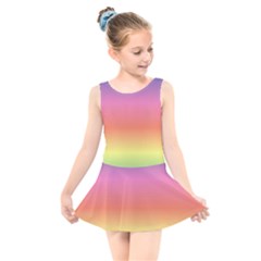 Rainbow Shades Kids  Skater Dress Swimsuit by designsbymallika