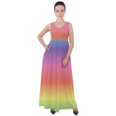 Rainbow Shades Empire Waist Velour Maxi Dress by designsbymallika