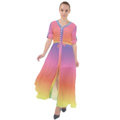 Rainbow Shades Waist Tie Boho Maxi Dress by designsbymallika