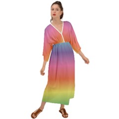 Rainbow Shades Grecian Style  Maxi Dress by designsbymallika