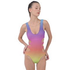 Rainbow Shades Side Cut Out Swimsuit by designsbymallika