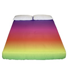 Rainbow Shades Fitted Sheet (california King Size) by designsbymallika