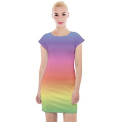 Rainbow Shades Cap Sleeve Bodycon Dress