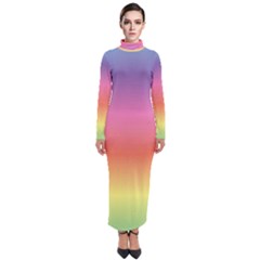 Rainbow Shades Turtleneck Maxi Dress by designsbymallika