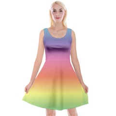 Rainbow Shades Reversible Velvet Sleeveless Dress