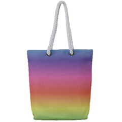 Rainbow Shades Full Print Rope Handle Tote (small) by designsbymallika