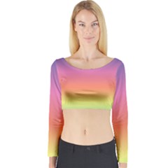 Rainbow Shades Long Sleeve Crop Top by designsbymallika