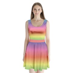 Rainbow Shades Split Back Mini Dress  by designsbymallika