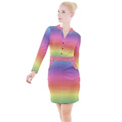 Rainbow Shades Button Long Sleeve Dress by designsbymallika