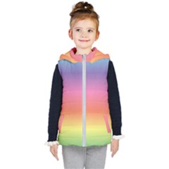 Rainbow Shades Kids  Hooded Puffer Vest by designsbymallika