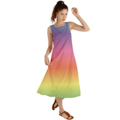 Rainbow Shades Summer Maxi Dress by designsbymallika