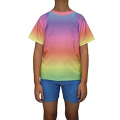 Rainbow Shades Kids  Short Sleeve Swimwear by designsbymallika