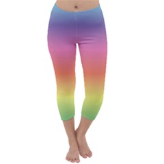 Rainbow Shades Capri Winter Leggings  by designsbymallika