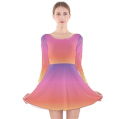 Rainbow Shades Long Sleeve Velvet Skater Dress by designsbymallika