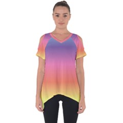 Rainbow Shades Cut Out Side Drop Tee by designsbymallika